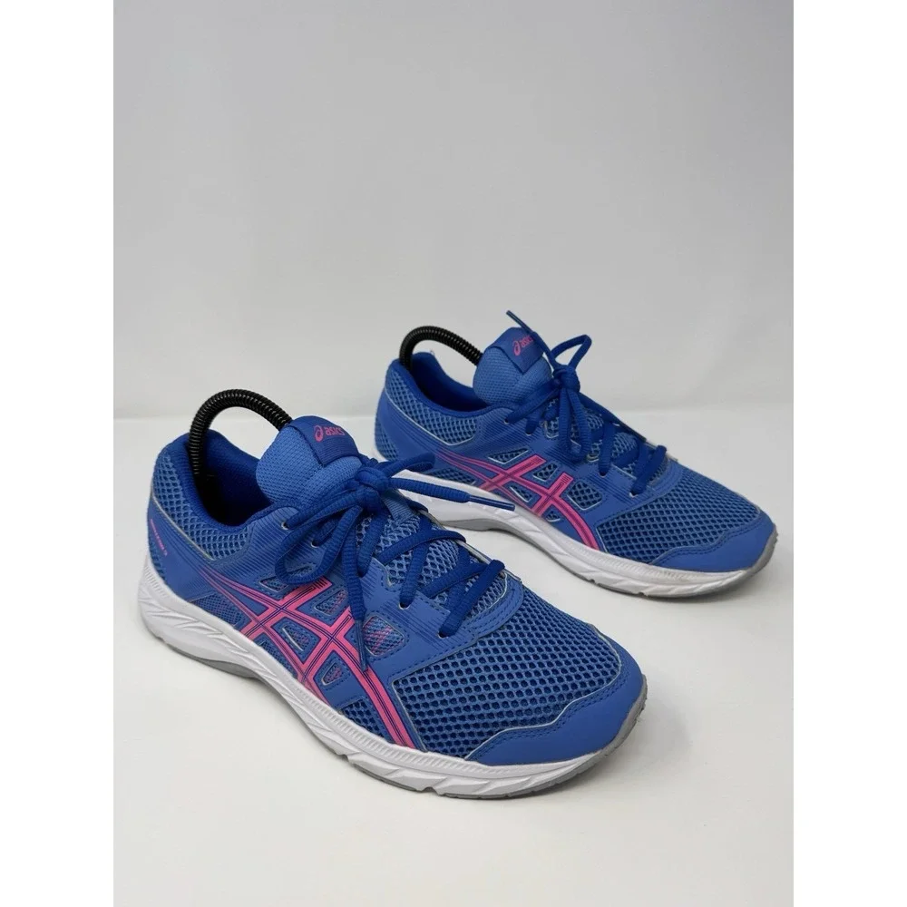 Asics Shoes Gel-Contend 5 Casual Running Blue/Pink 1014A049 Womens Size‎ 6